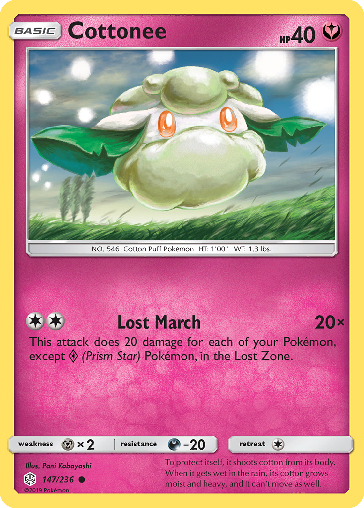 Cottonee 147  SM  Cosmic Eclipse - Common