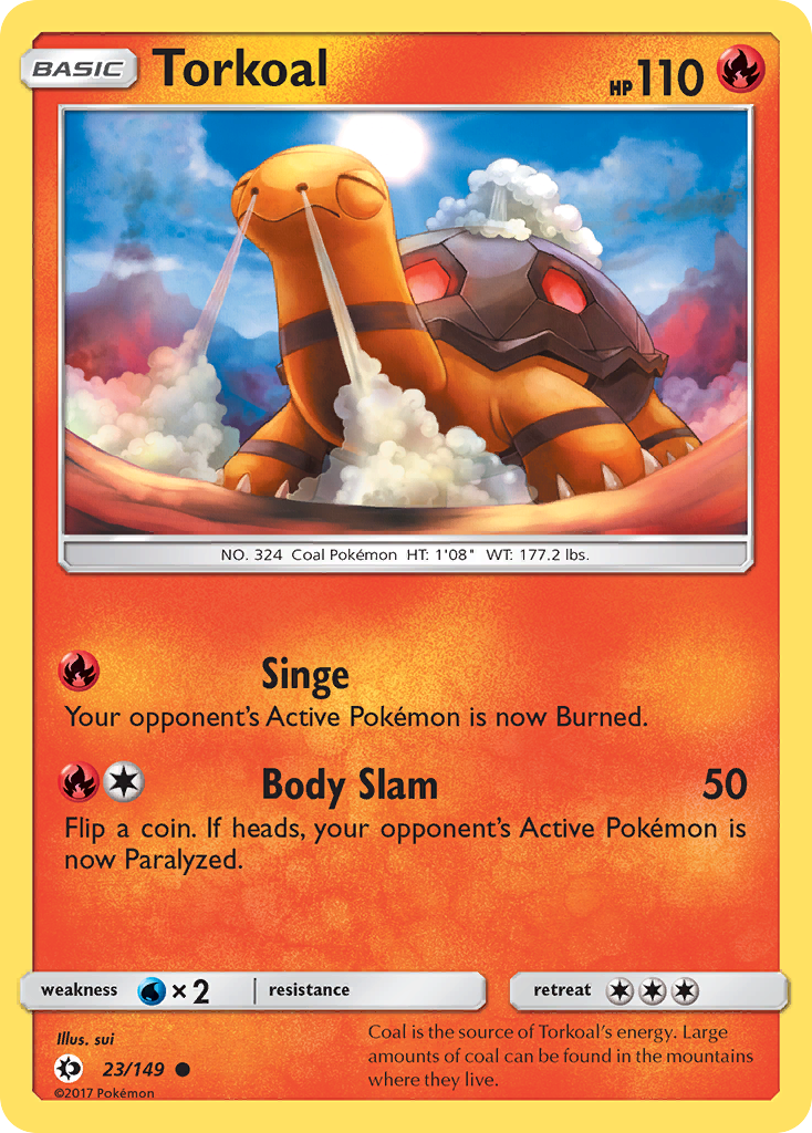 Torkoal 023  SM Base Set - Common