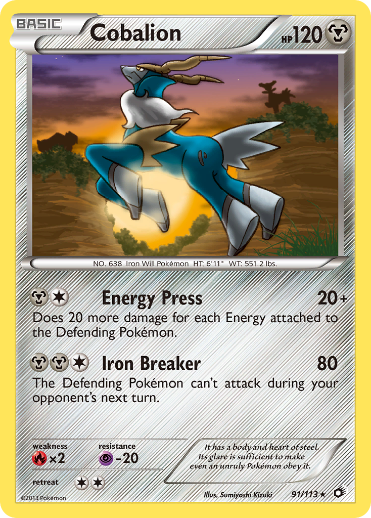 Cobalion  - Holofoil Legendary Treasures - Holo Rare