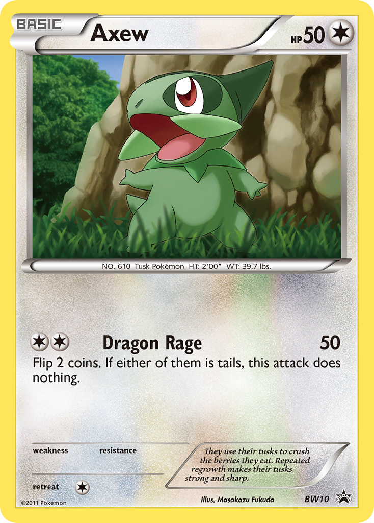 Axew - BW10  - Holofoil Black and White Promos - Promo