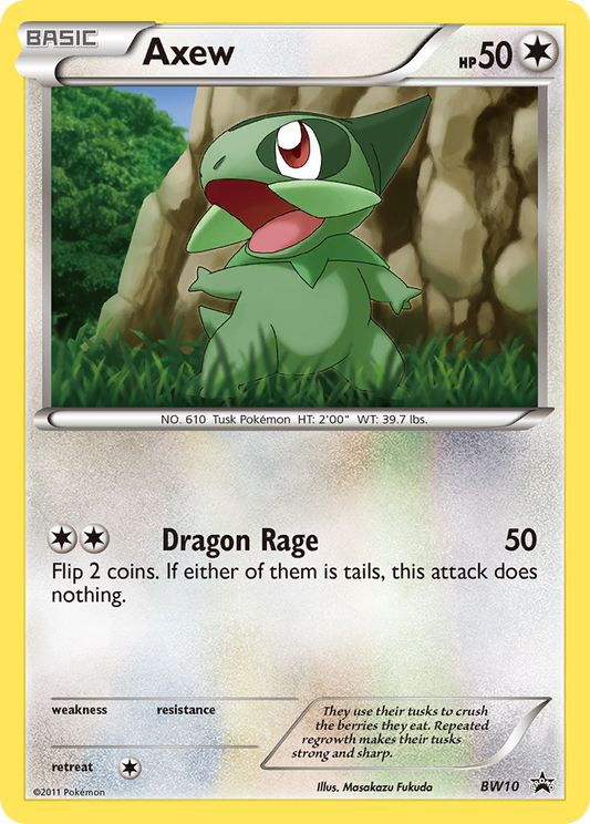 Axew - BW10  - Holofoil Black and White Promos - Promo