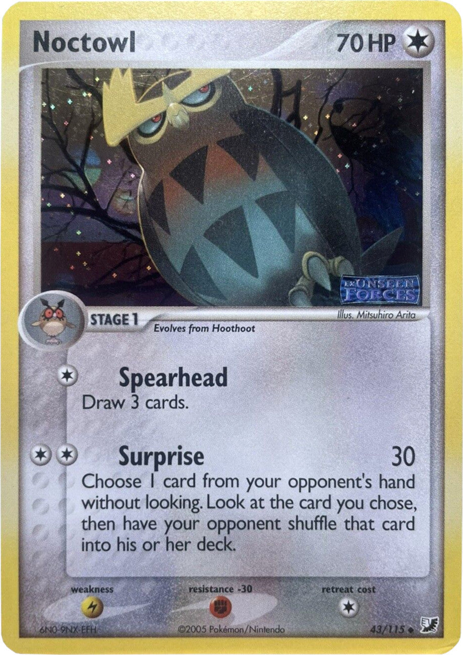 Noctowl  - Reverse Holofoil Unseen Forces - Uncommon