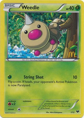 Weedle - 1/12/12  - Holofoil McDonalds Promos 2014 - Promo
