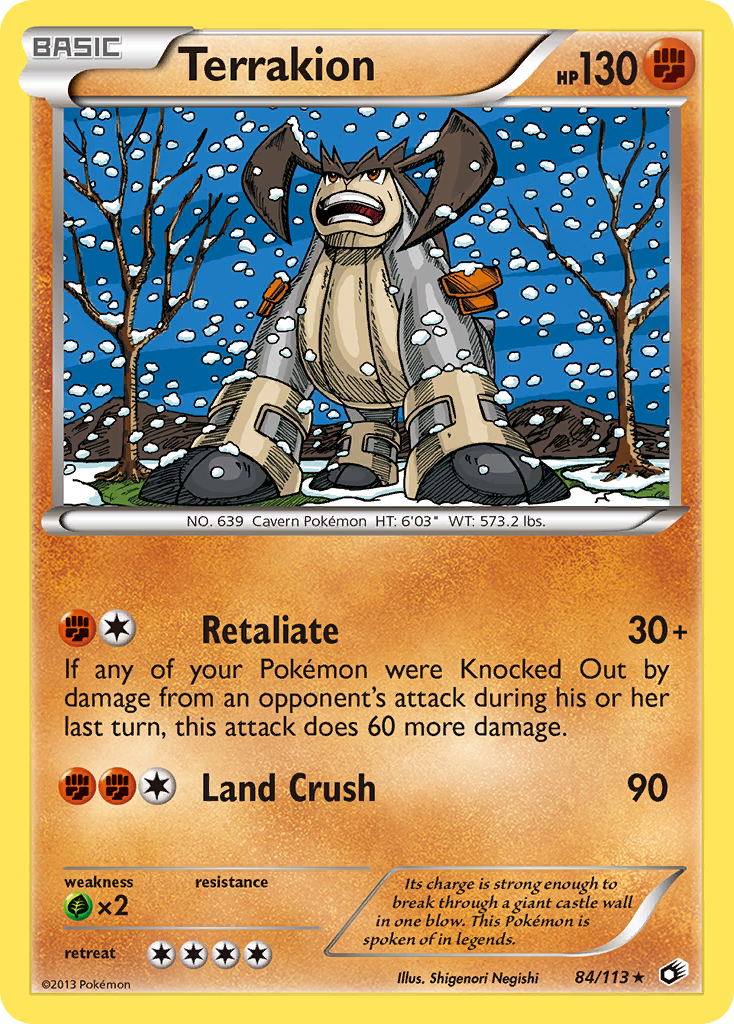 Terrakion  - Holofoil Legendary Treasures - Holo Rare