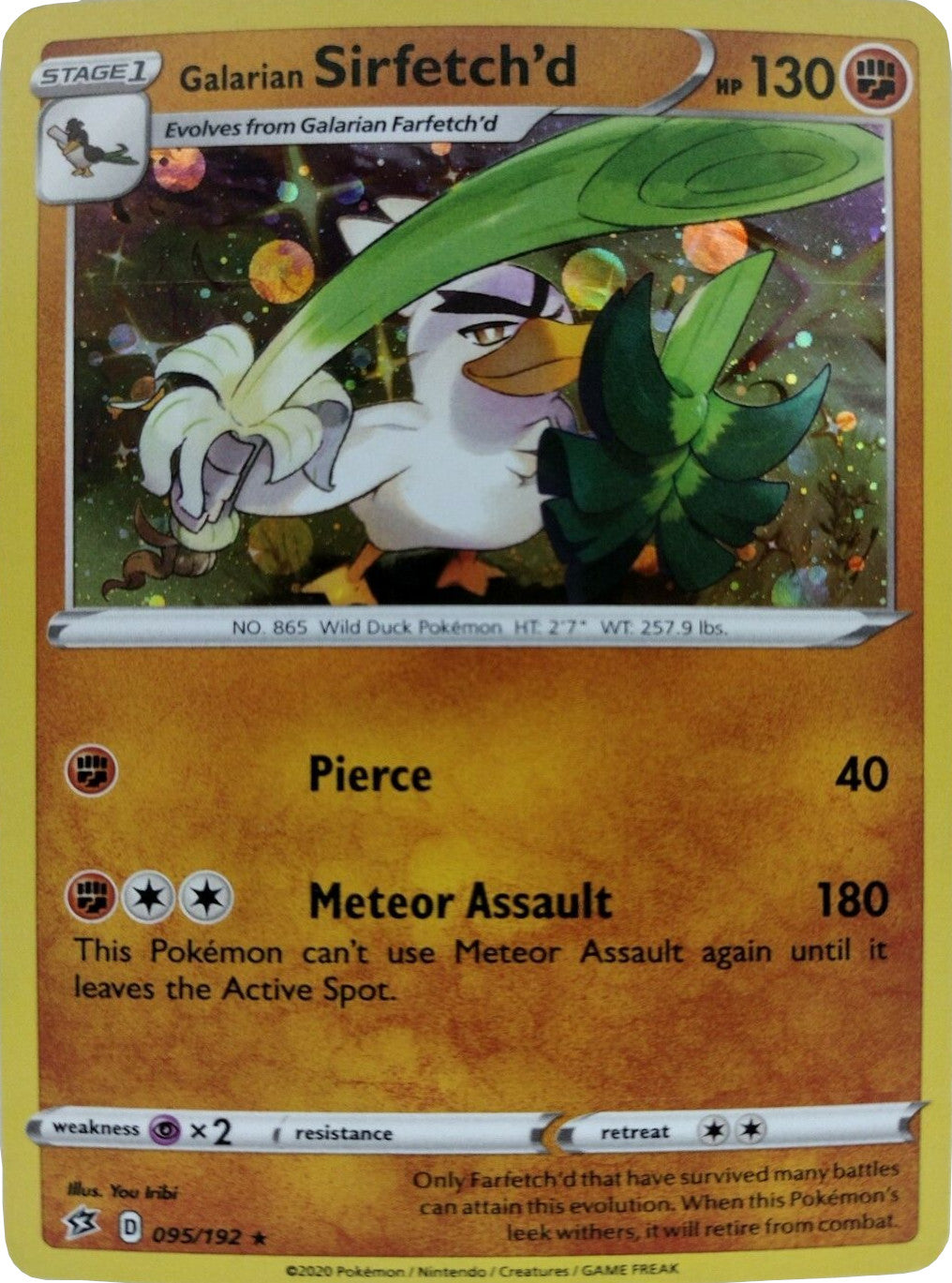 Galarian Sirfetch'd 095/192  - Holofoil Miscellaneous Cards & Products - Holo Rare