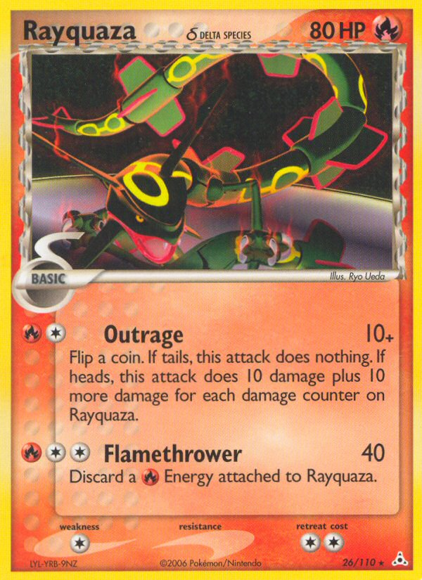 Rayquaza - 026/110 (Delta Species)/110  Holon Phantoms - Rare