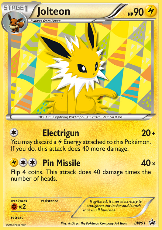 Jolteon - BW91  - Holofoil Black and White Promos - Promo