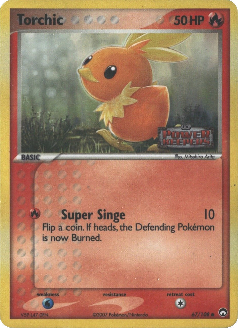 Torchic 067  - Reverse Holofoil Power Keepers - Common