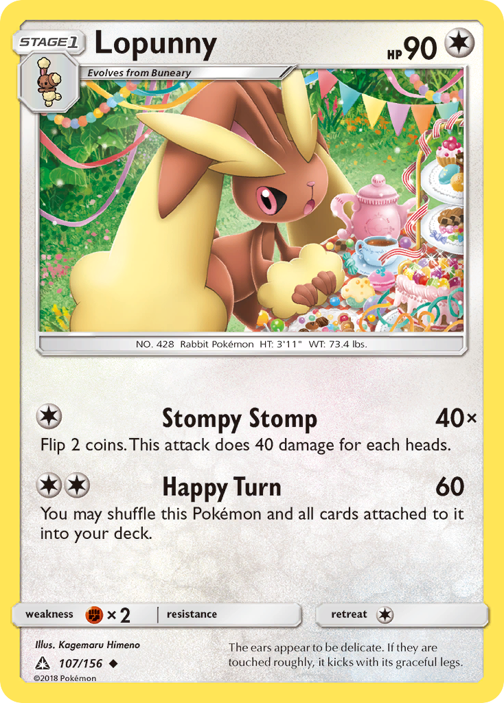 Lopunny 107  SM  Ultra Prism - Uncommon