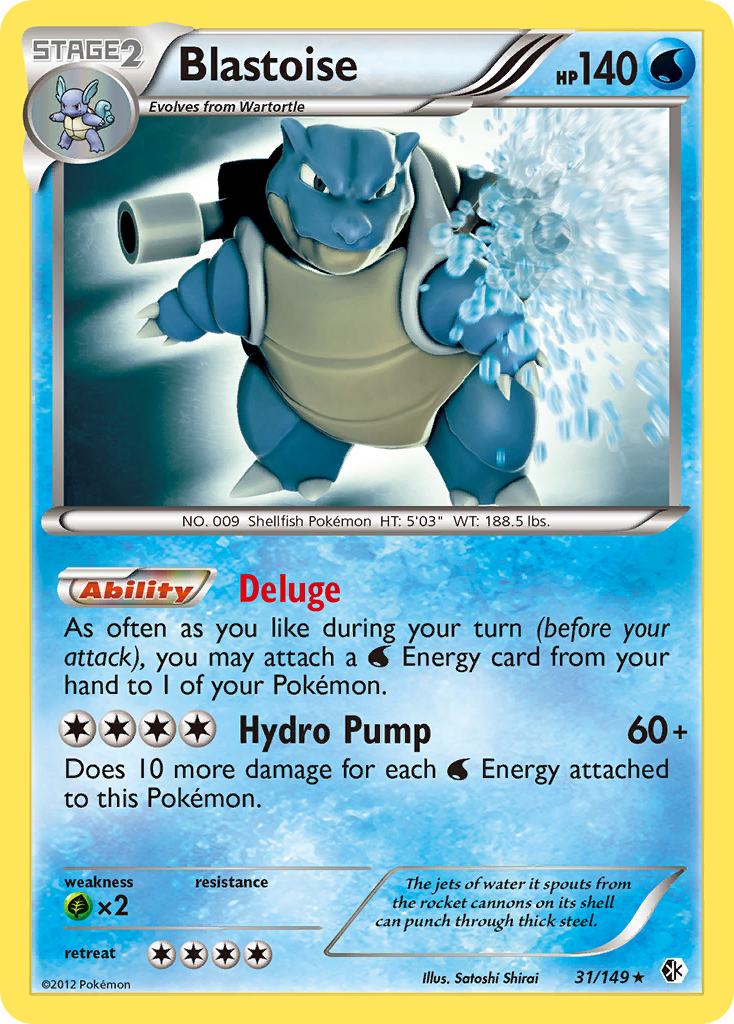 Blastoise 031  - Holofoil Boundaries Crossed - Holo Rare