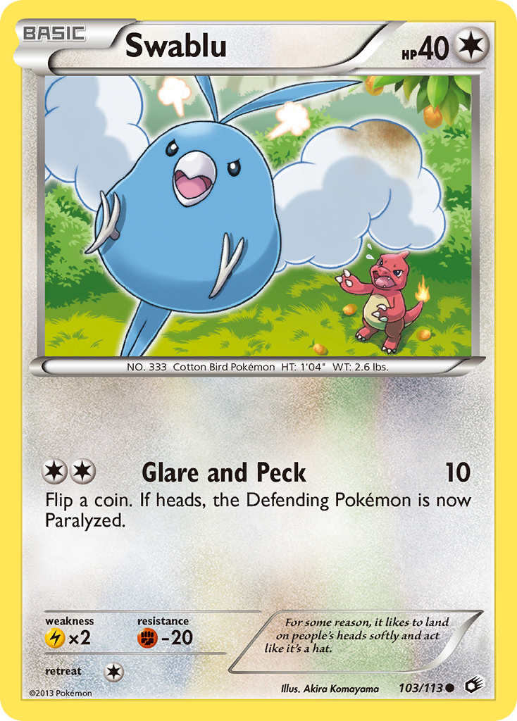 Swablu 103  Legendary Treasures - Common
