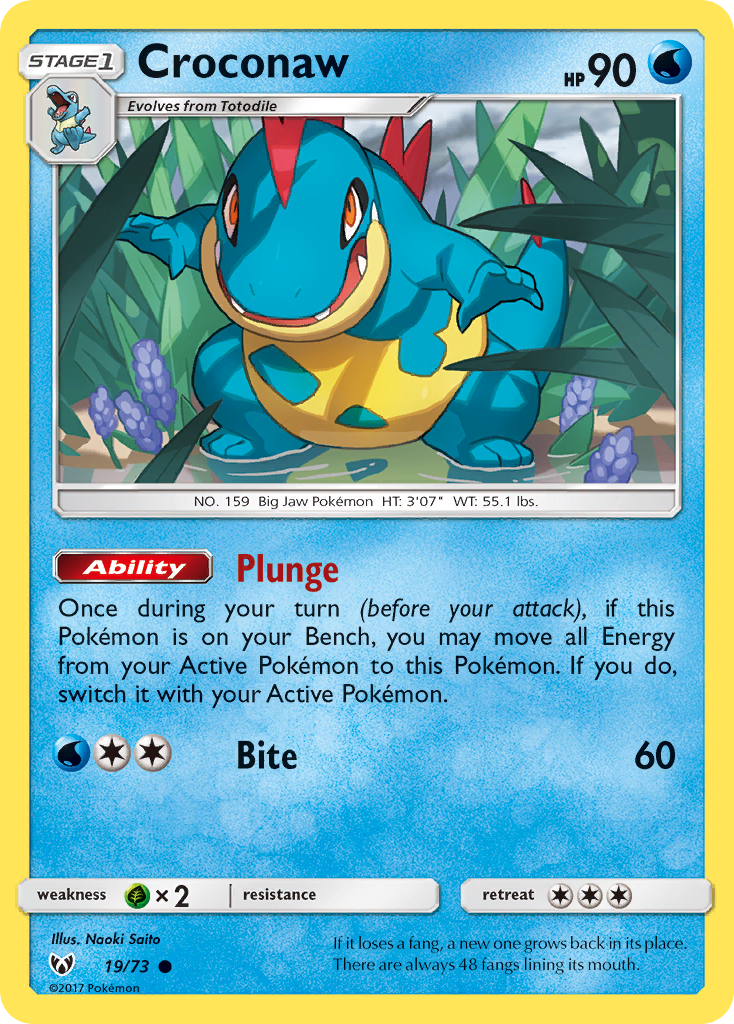 Croconaw 019  Shining Legends - Common
