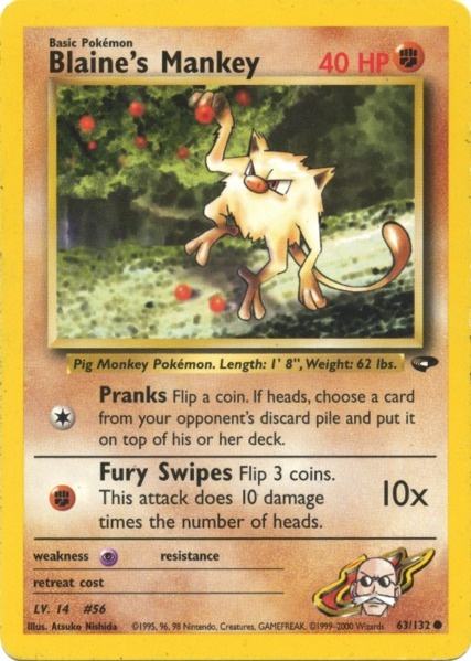 Blaine's Mankey 063  - Unlimited Gym Challenge - Common