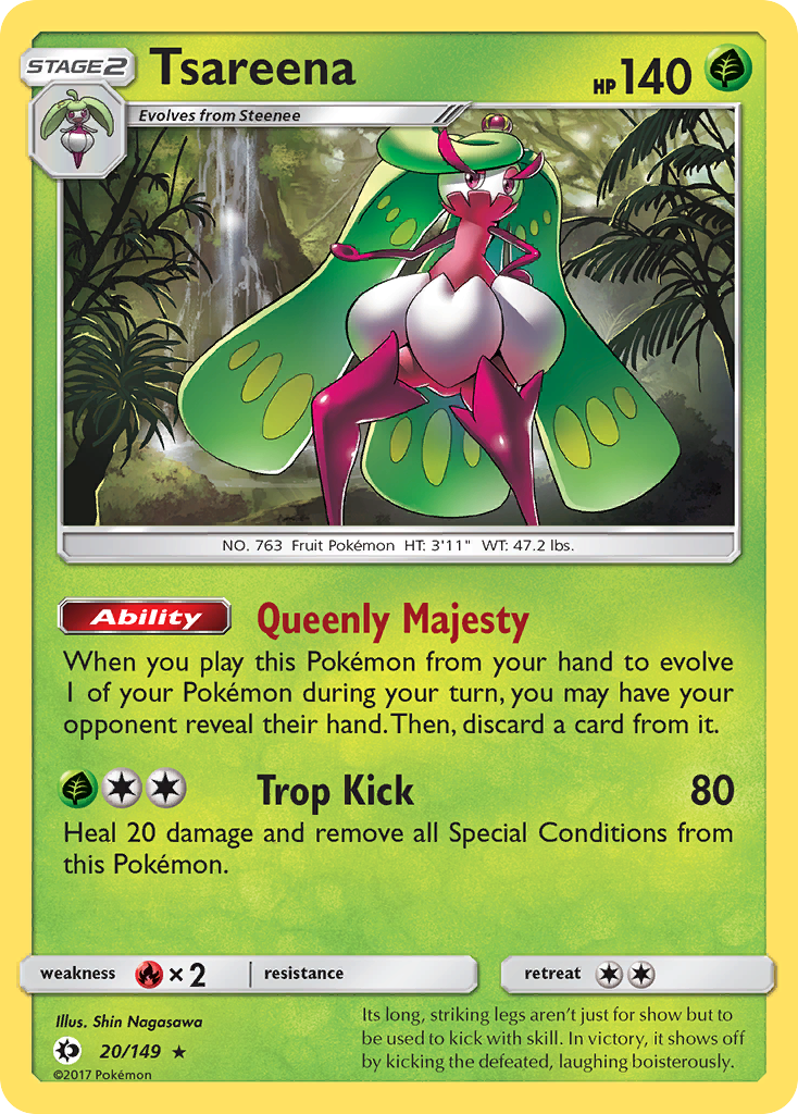 Tsareena 020  - Holofoil SM Base Set - Holo Rare