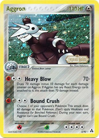 Aggron  - Reverse Holofoil Legend Maker - Holo Rare