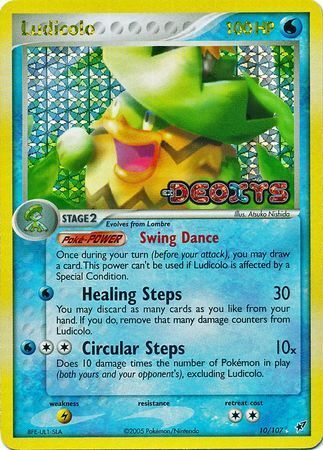 Ludicolo - 010/107/107  - Reverse Holofoil Deoxys - Holo Rare