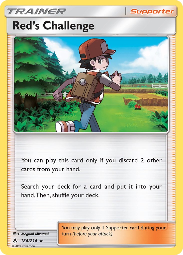 Red's Challenge - 184/214 (SM - Unbroken Bonds)/214  Deck Exclusives - Rare