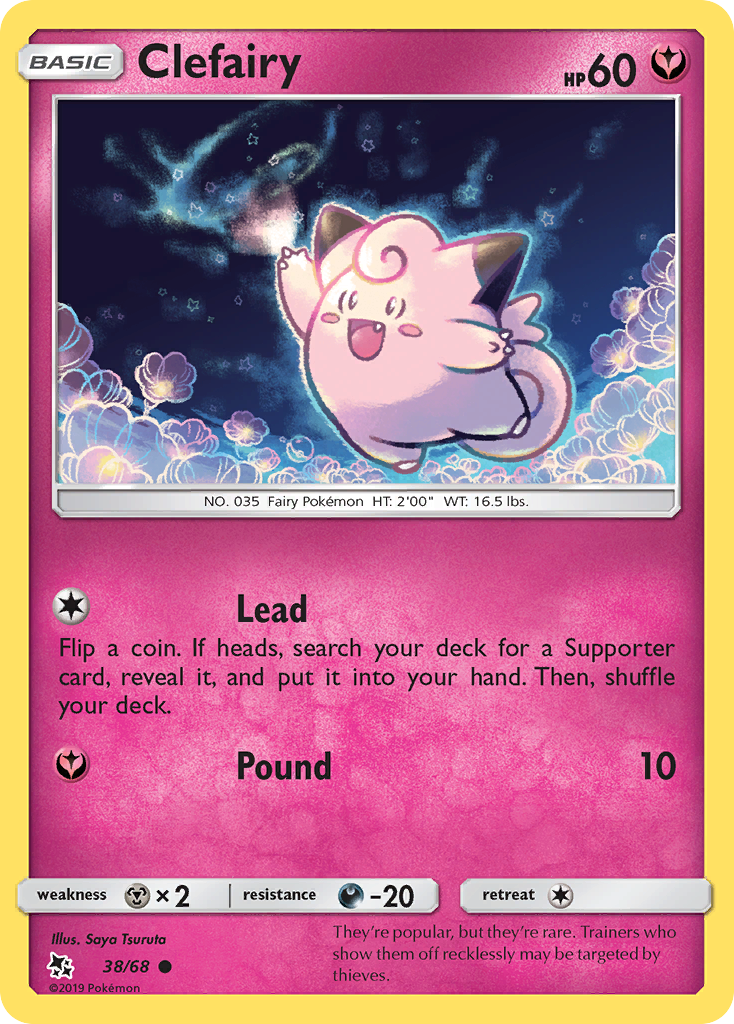 Clefairy (38) 038  Hidden Fates - Common