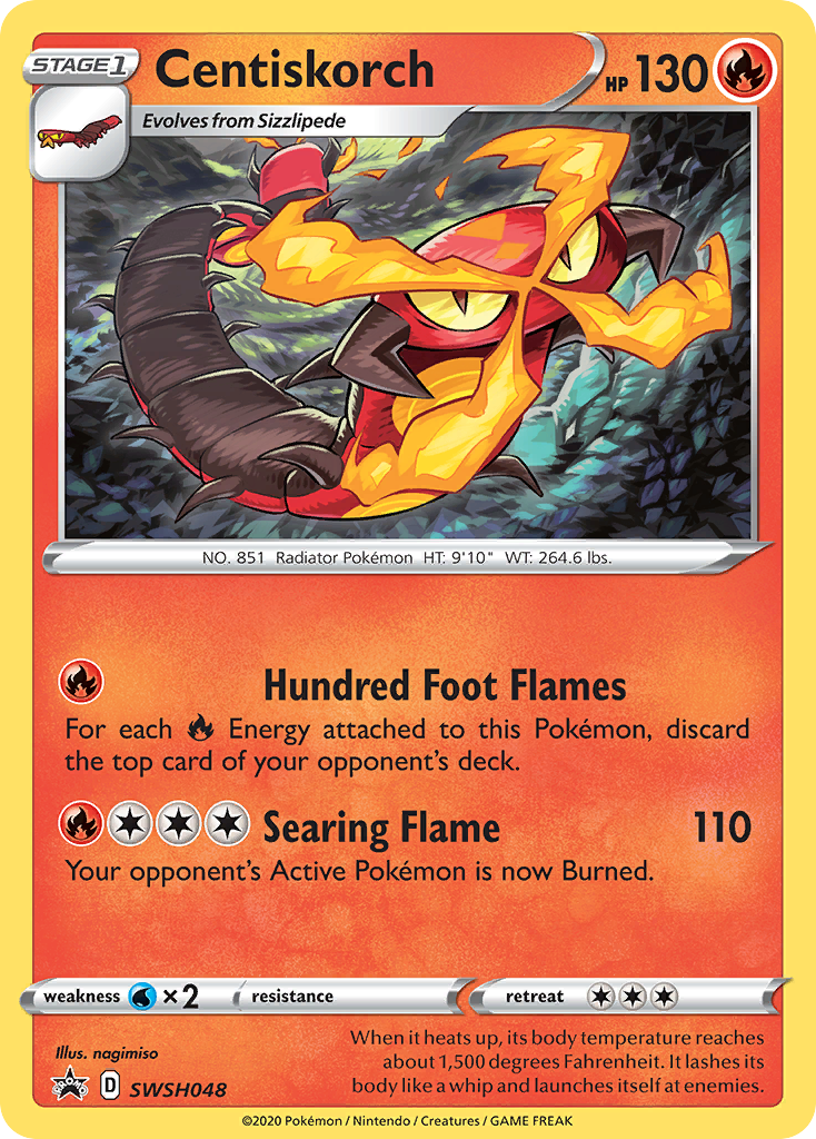 Centiskorch SWSH048  - Holofoil SWSH Sword & Shield Promo Cards - Promo