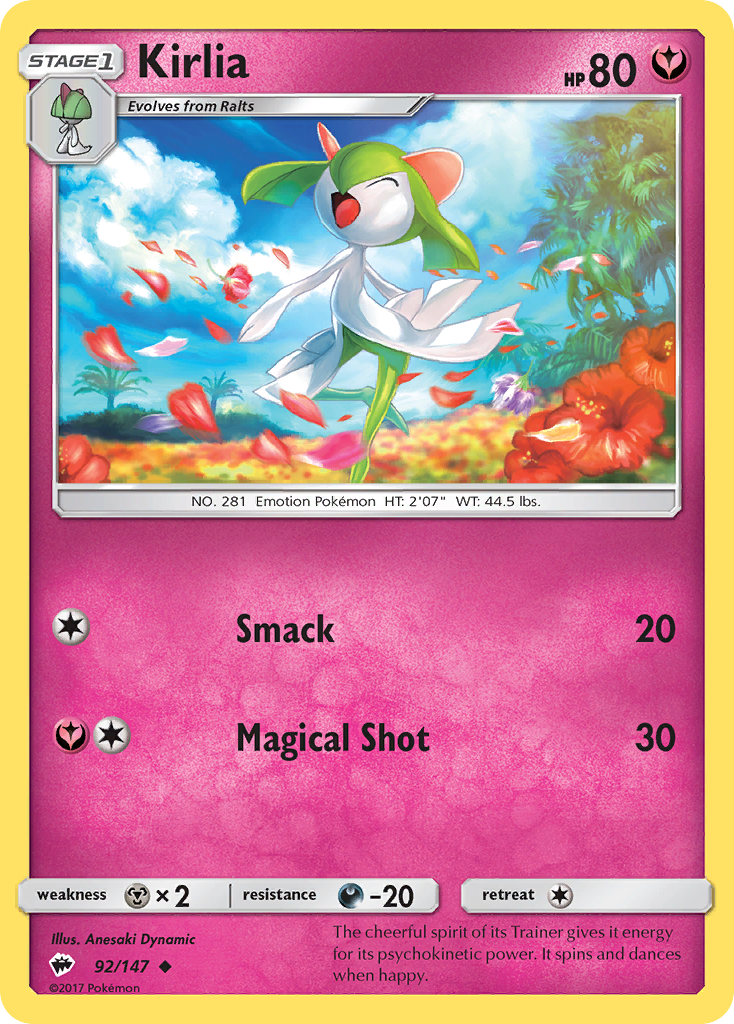 Kirlia 092  SM  Burning Shadows - Uncommon