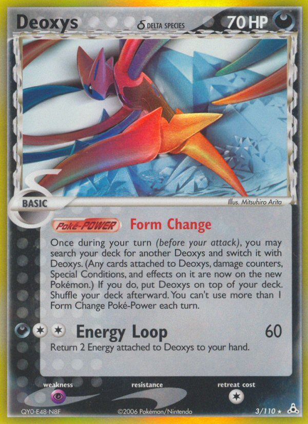 Deoxys (Delta Species - Attack Forme)  - Holofoil Holon Phantoms - Holo Rare