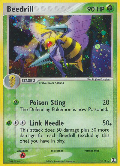 Beedrill 001  - Holofoil FireRed & LeafGreen - Holo Rare