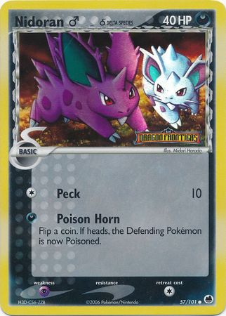 Nidoran M (Delta Species) 057  - Reverse Holofoil Dragon Frontiers - Common