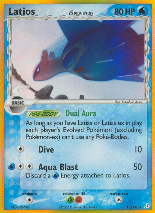 Latios - 012/110 (Delta Species)/110  - Holofoil Holon Phantoms - Holo Rare