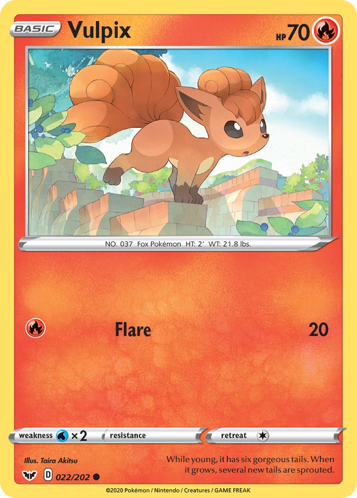 Vulpix 022  SWSH01 Sword & Shield Base Set - Common