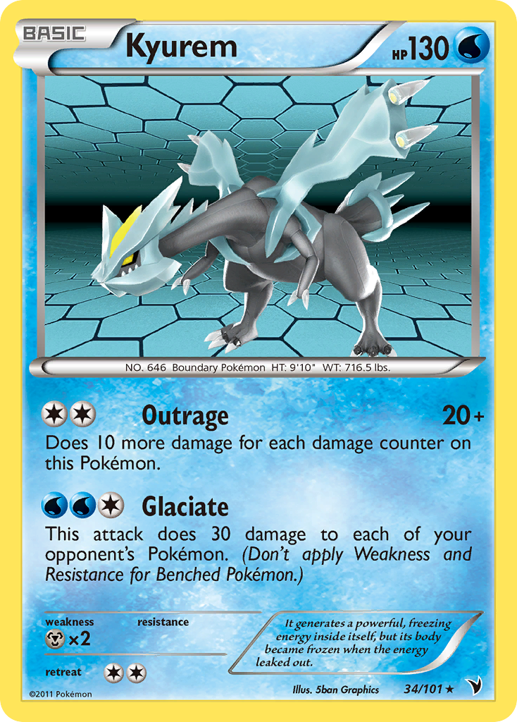 Kyurem  - Holofoil Noble Victories - Holo Rare