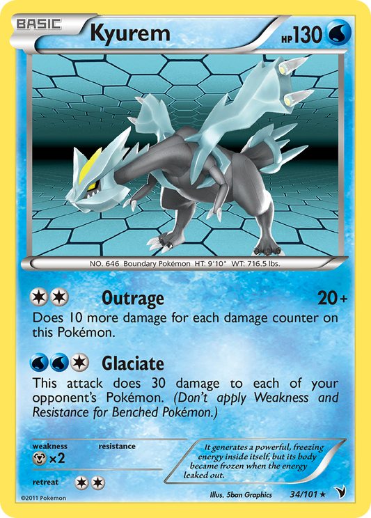 Kyurem  - Holofoil Noble Victories - Holo Rare