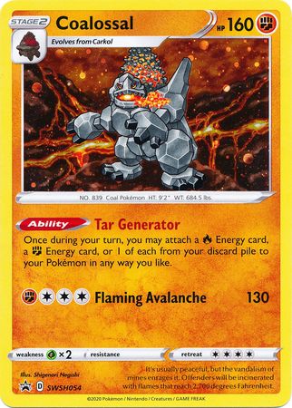 Coalossal - SWSH054/054  - Holofoil SWSH Sword & Shield Promo Cards - Promo