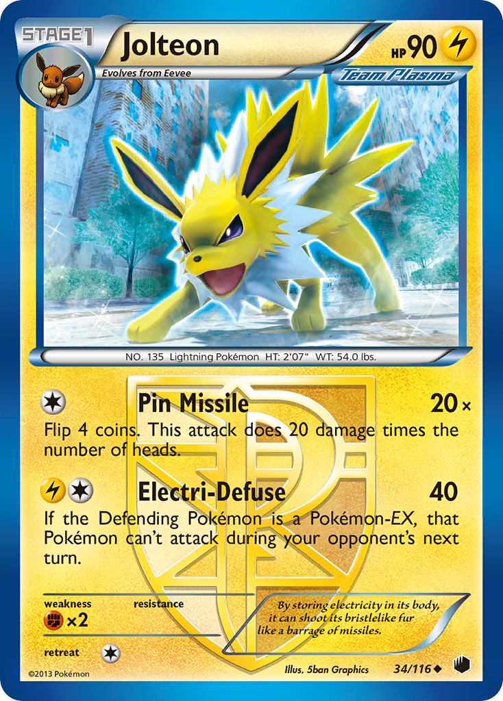 Jolteon (Team Plasma) 034  Plasma Freeze - Uncommon