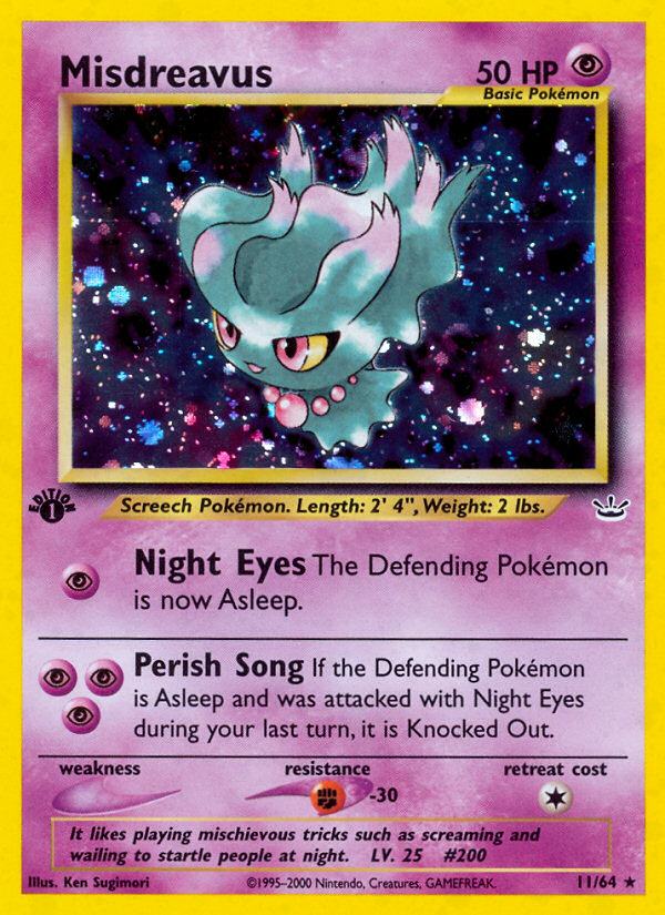 Misdreavus  - 1st Edition Holofoil Neo Revelation - Holo Rare