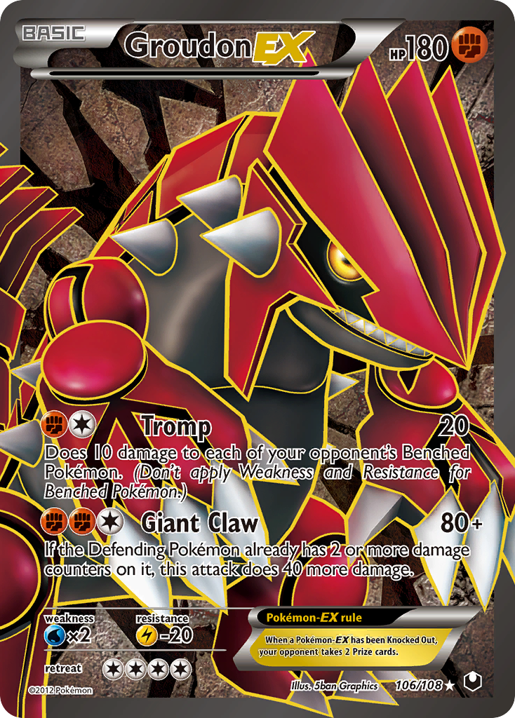Groudon EX (106 Full Art)  - Holofoil Dark Explorers - Ultra Rare