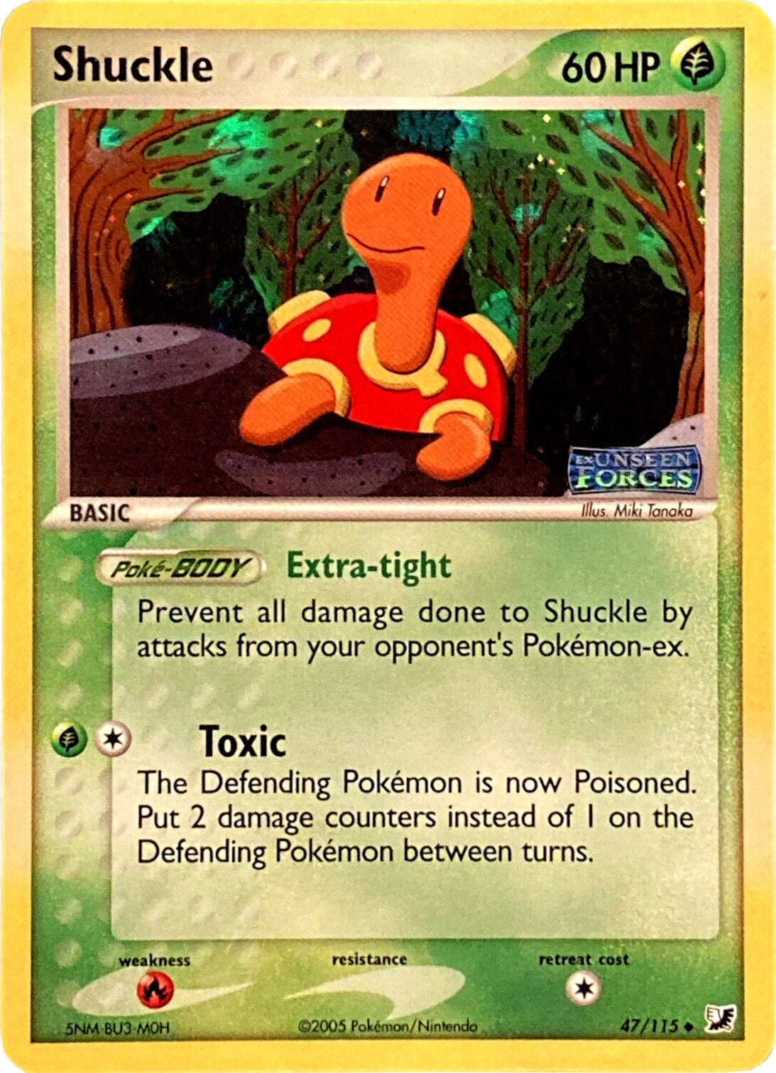 Shuckle  - Reverse Holofoil Unseen Forces - Uncommon