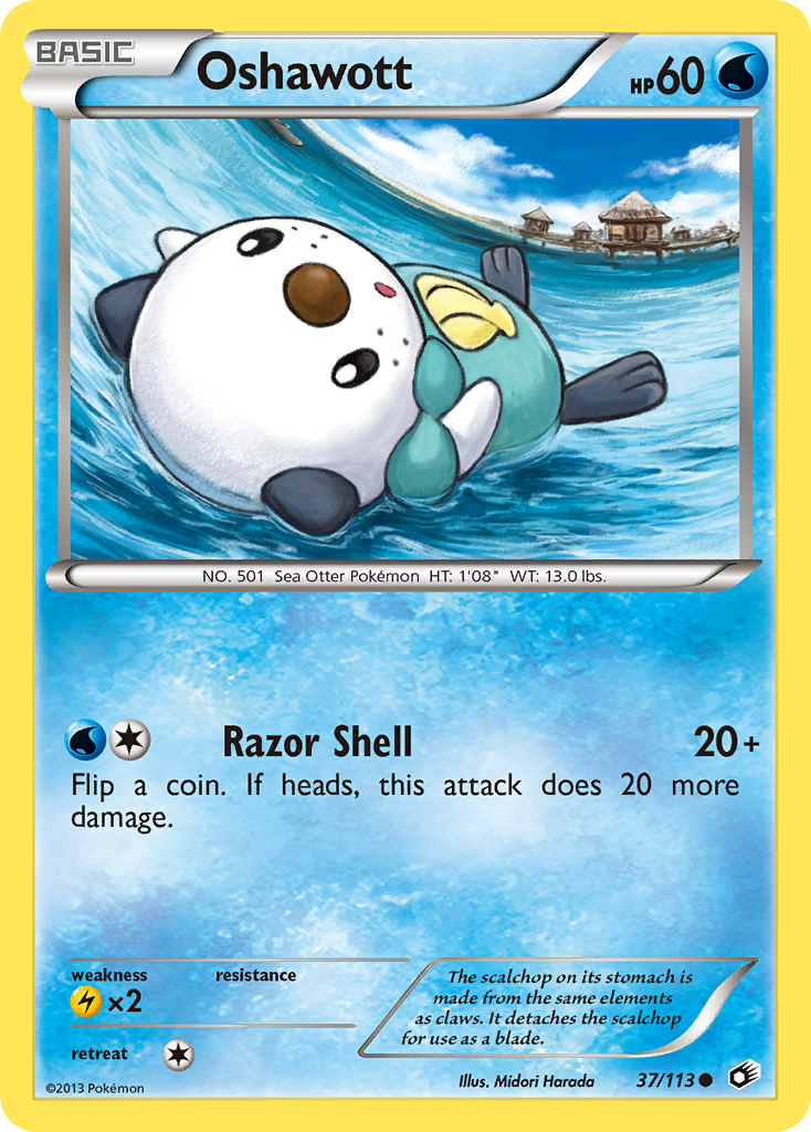 Oshawott 037  Legendary Treasures - Common