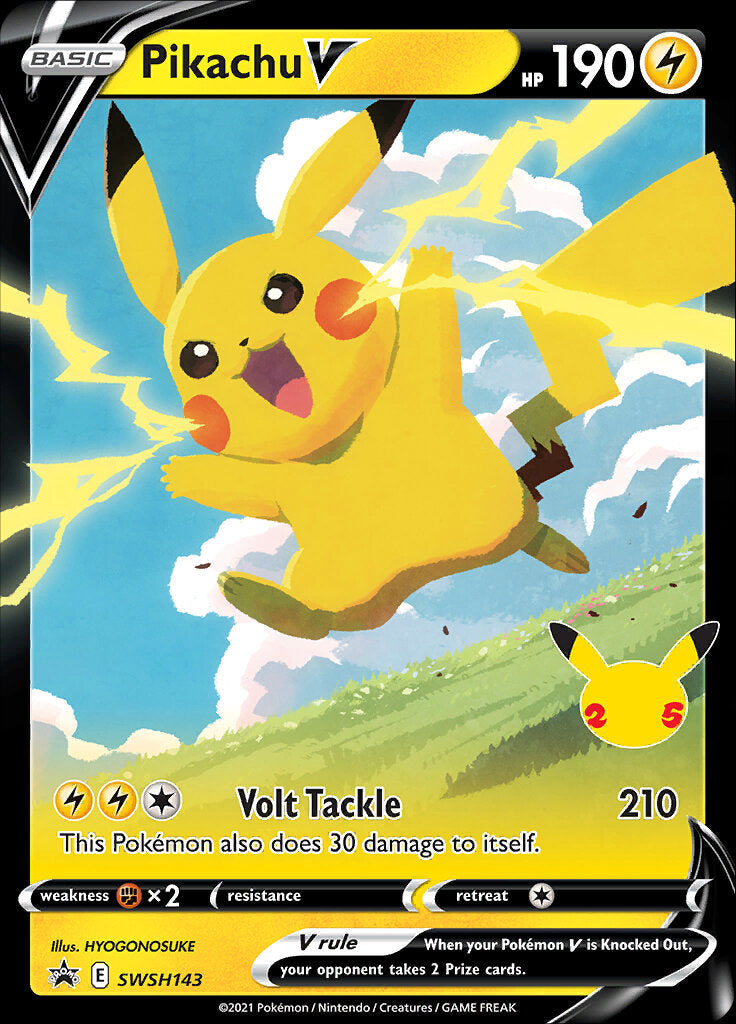 Pikachu V SWSH143  - Holofoil SWSH Sword & Shield Promo Cards - Promo