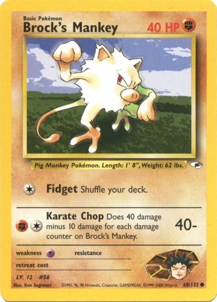 Brock's Mankey (68) 068  - Unlimited Gym Heroes - Common