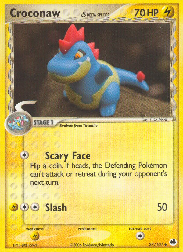 Croconaw (Delta Species) 027  Dragon Frontiers - Uncommon