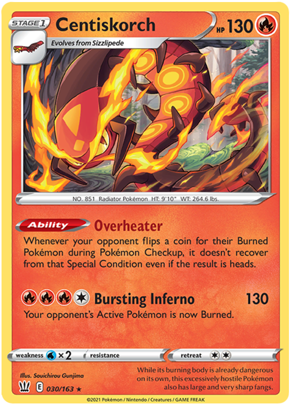 Centiskorch 030  SWSH05 Battle Styles - Rare