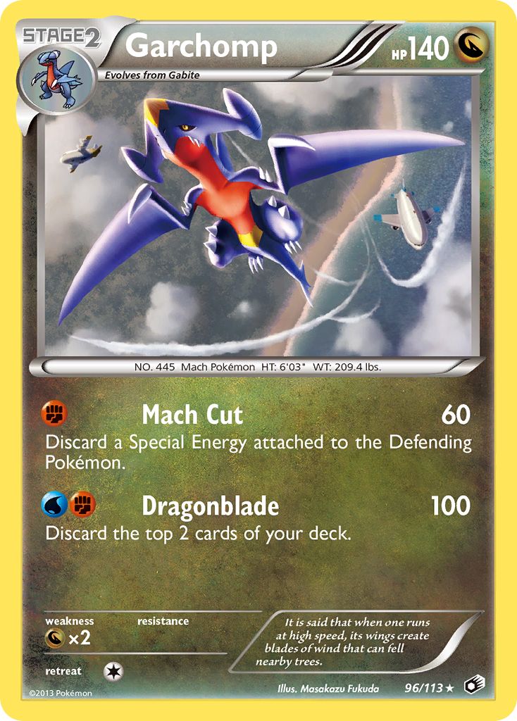 Garchomp 096/113  - Holofoil Legendary Treasures - Holo Rare