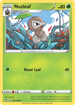 Nuzleaf 011  SWSH04 Vivid Voltage - Uncommon