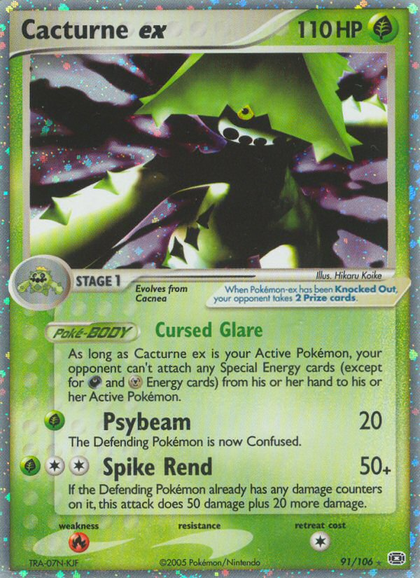 Cacturne ex  - Holofoil Emerald - Ultra Rare