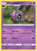 Whirlipede 057/147  SM  Burning Shadows - Uncommon