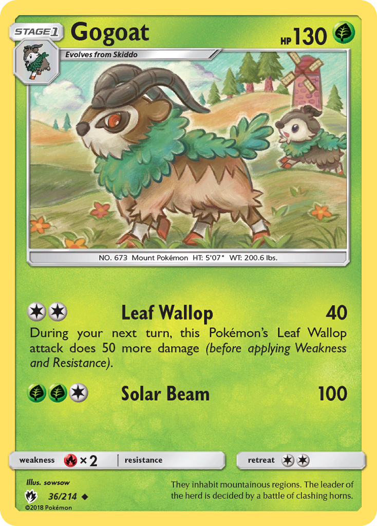 Gogoat 036  SM  Lost Thunder - Uncommon