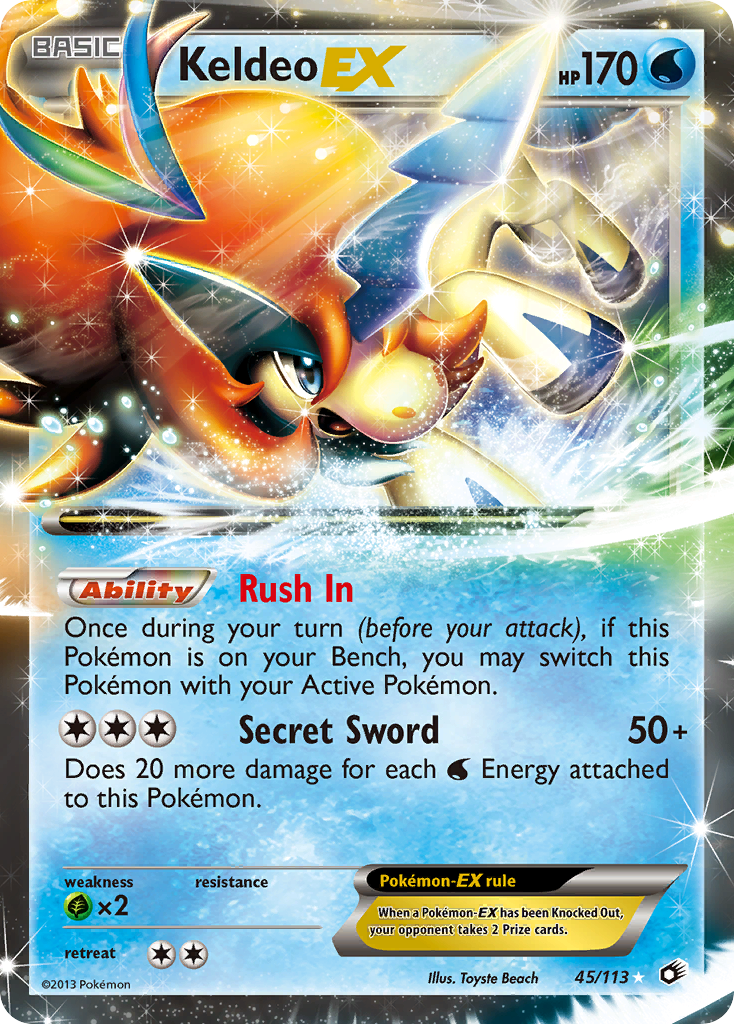 Keldeo EX  - Holofoil Legendary Treasures - Ultra Rare