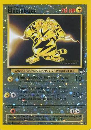 Electabuzz - 1 [Winner]  - Reverse Holofoil Best of Promos - Promo