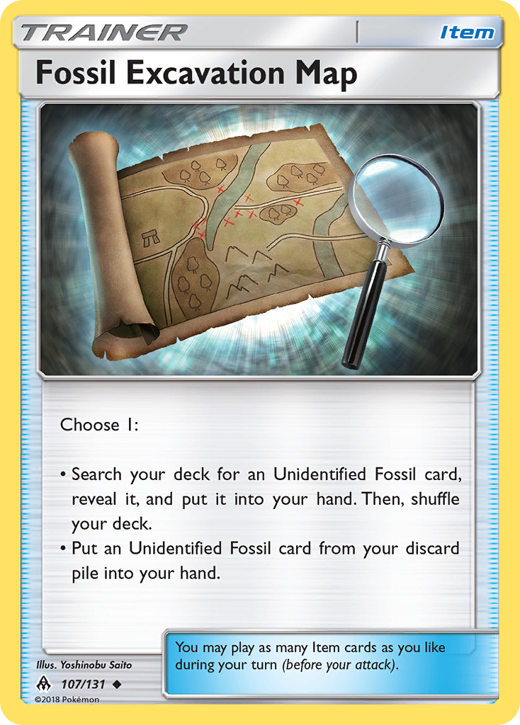 Fossil Excavation Map 107  SM  Forbidden Light - Uncommon