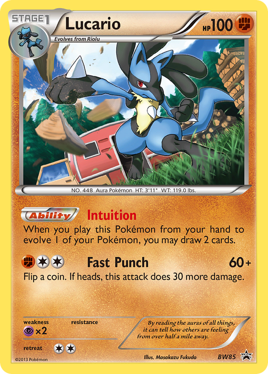 Lucario - BW85  - Holofoil Black and White Promos - Holo Rare